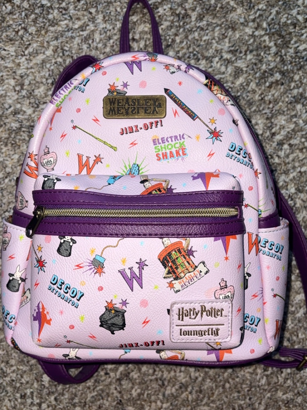 Loungefly Pink & Purple Weasleys' Wizard Wheezes Kids Mini Backpack